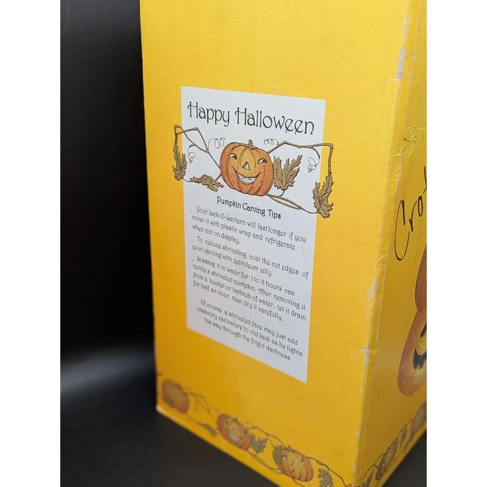 VTG? Halloween Fiberglass Pumpkin Totem Lamp Light 16 in